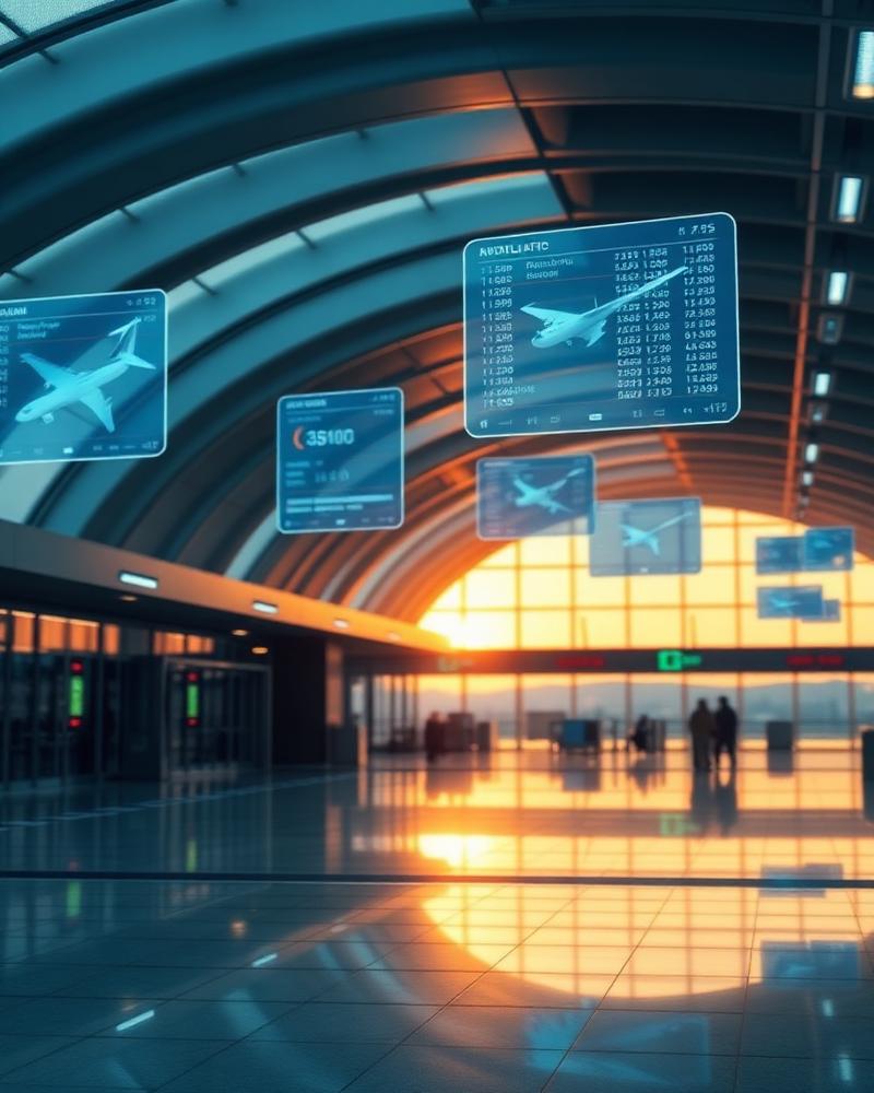 Modern airport terminal
